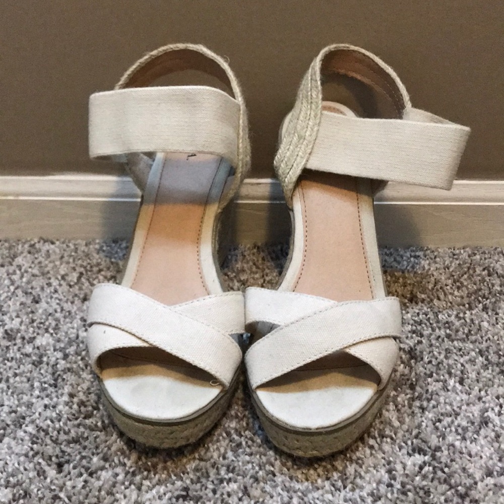 Cream colored wedges